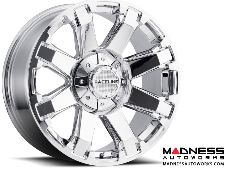 Jeep Wrangler Custom Wheels by Raceline - 936C - 17"x9" - Throttle Chrome